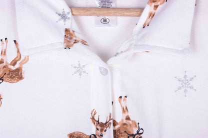 White Reindeer Snowflakes