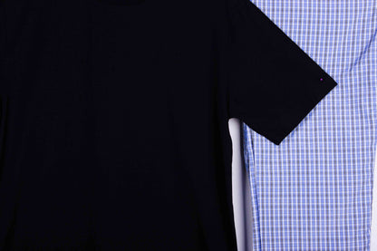 Black Blue Classic Windowpane Check