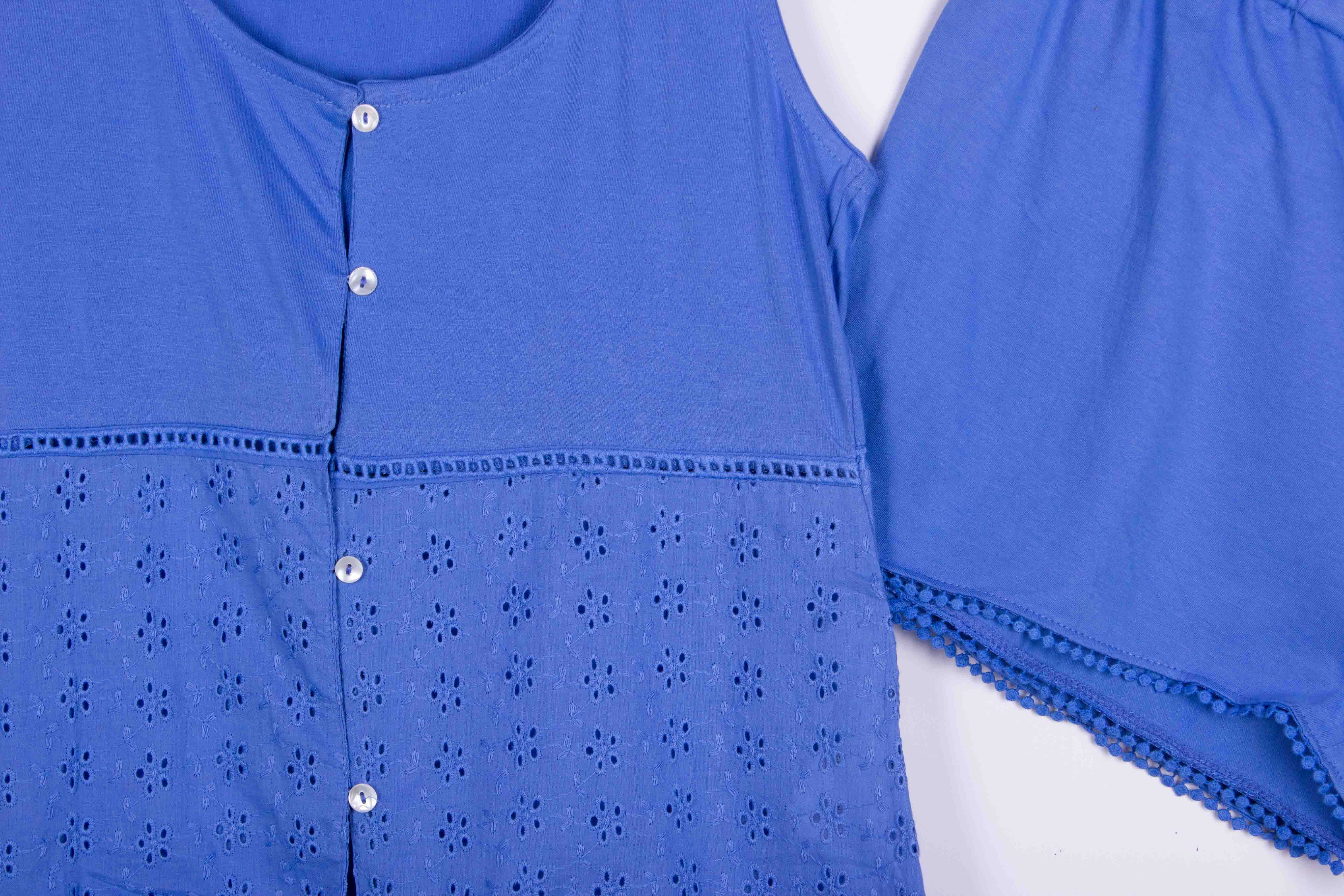 Blue Eyelet Cute Shorts