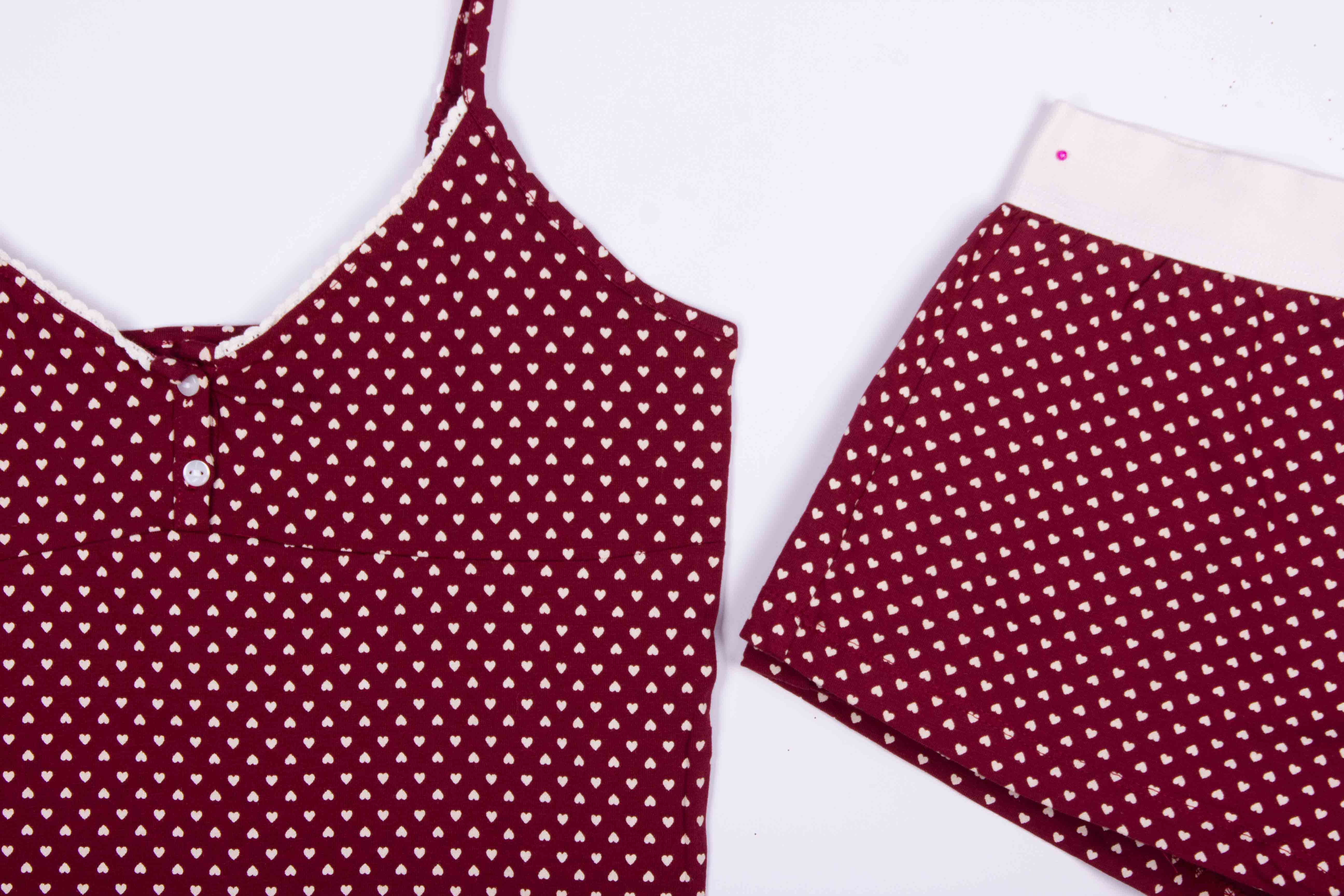 Burgundy Mini Hearts