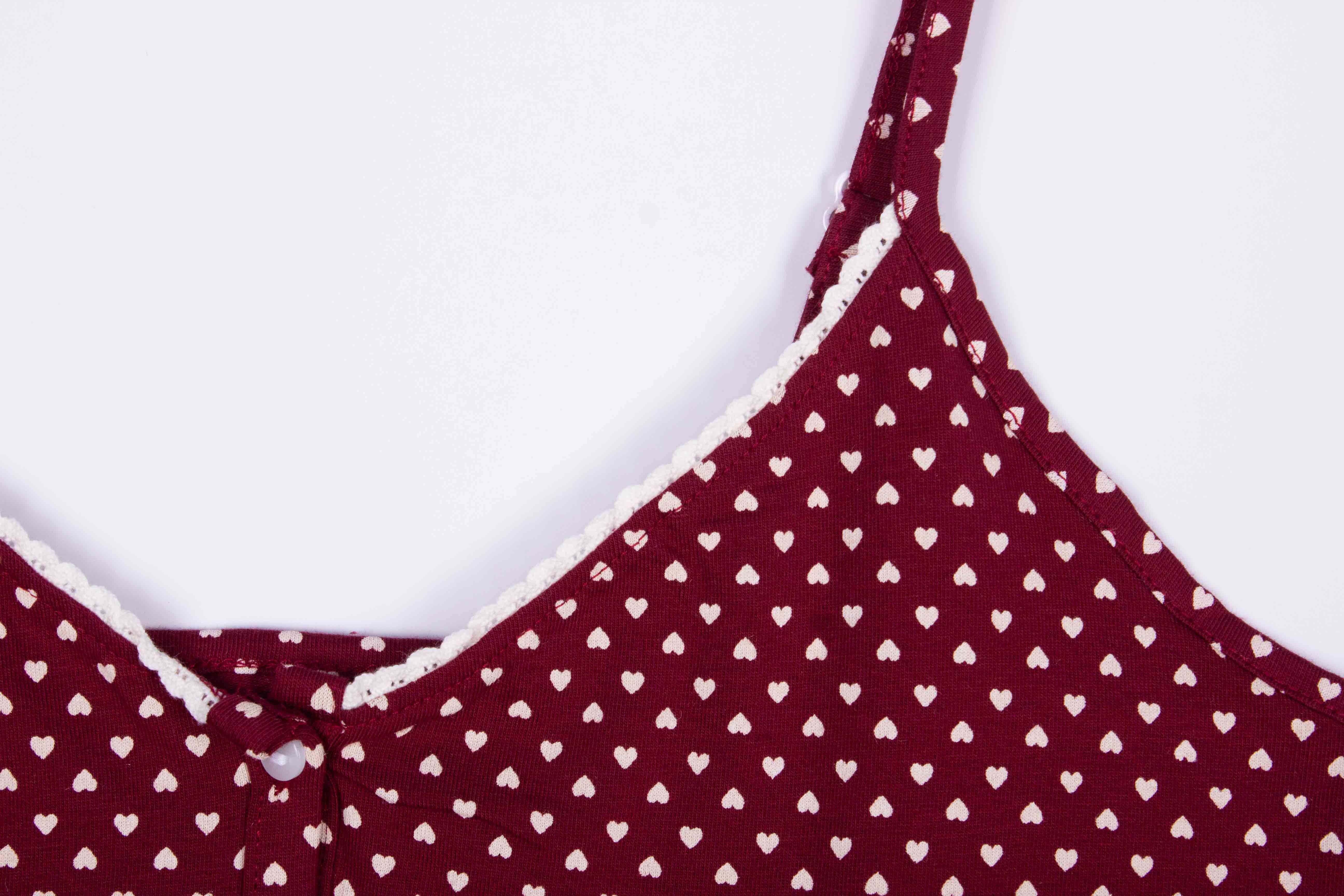 Burgundy Mini Hearts