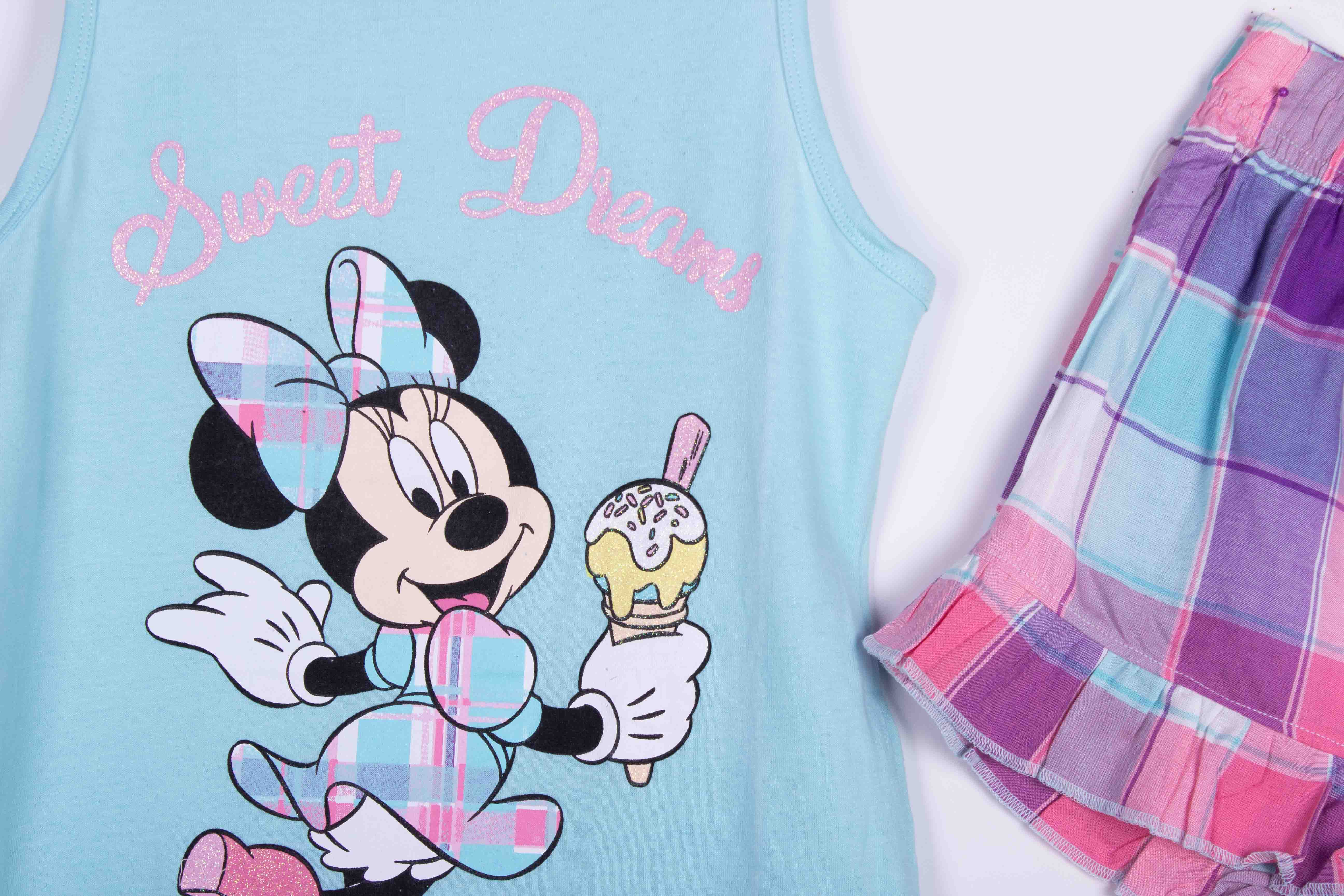 Blue Minnie Cute Plaid