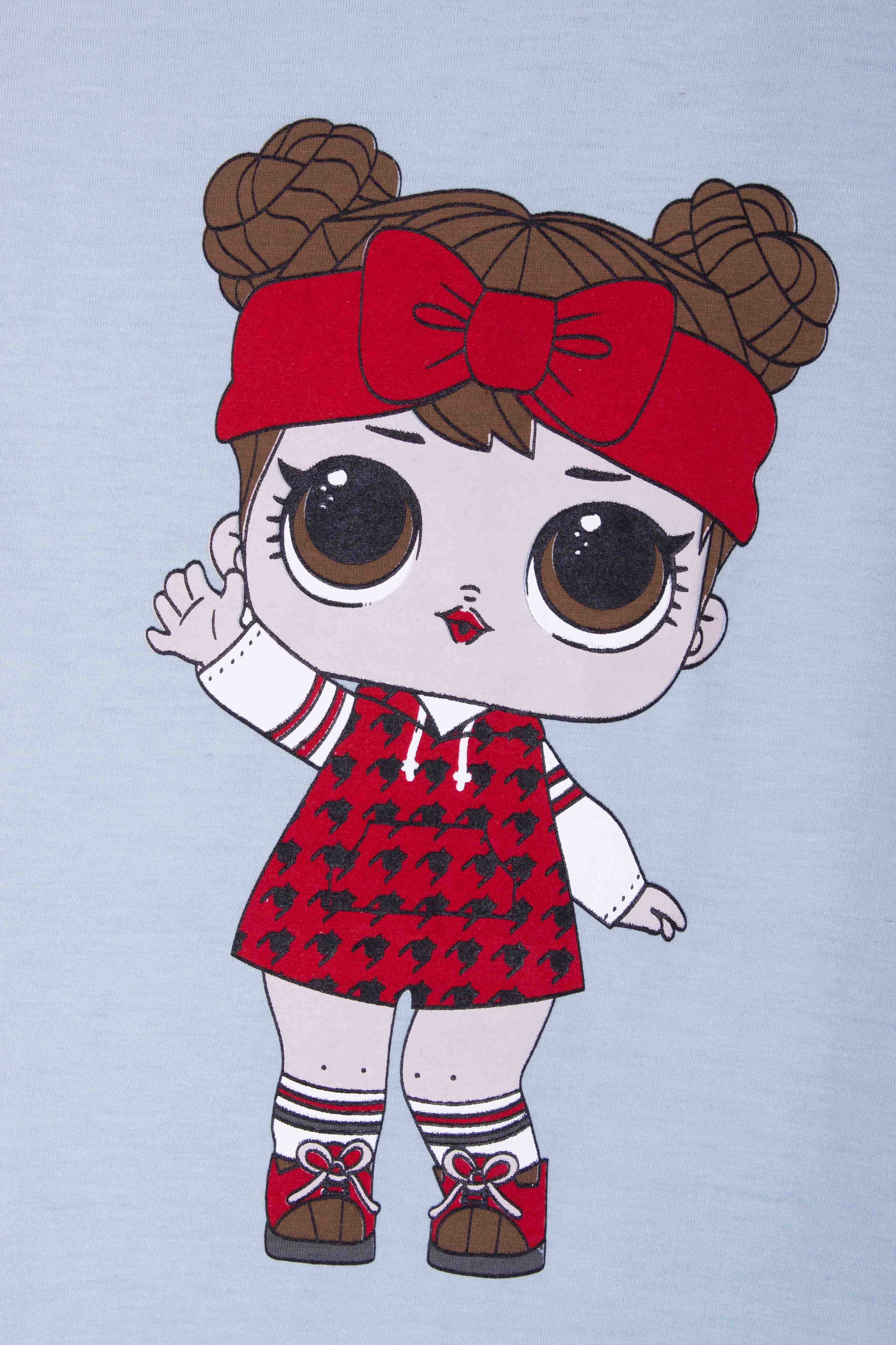Blue Bow Polka Doll