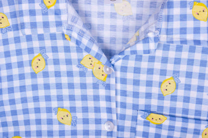 Blue Lemon Gingham