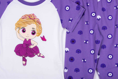 Girl Chasing Butterfly Purple