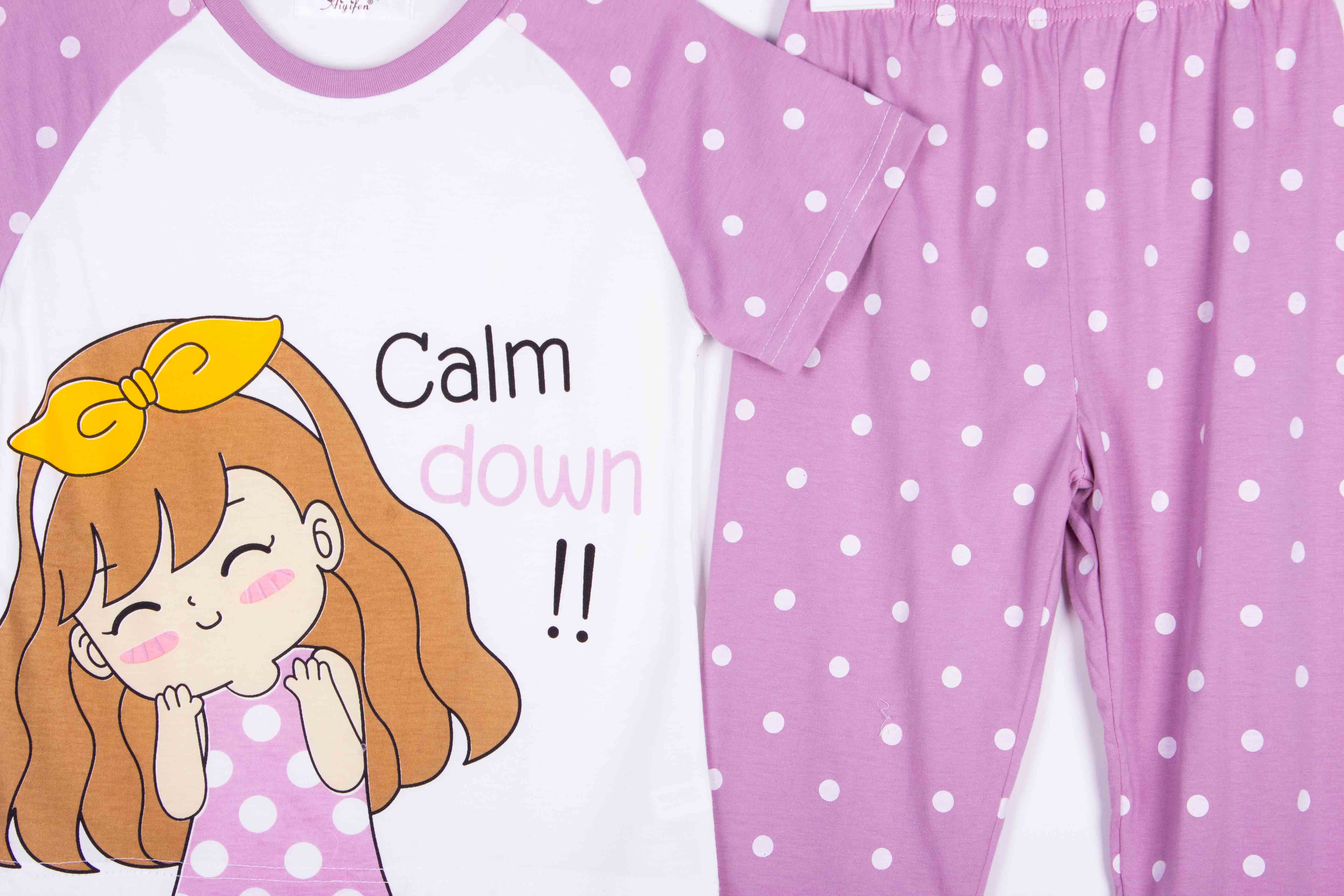Calm Down Pink Polka