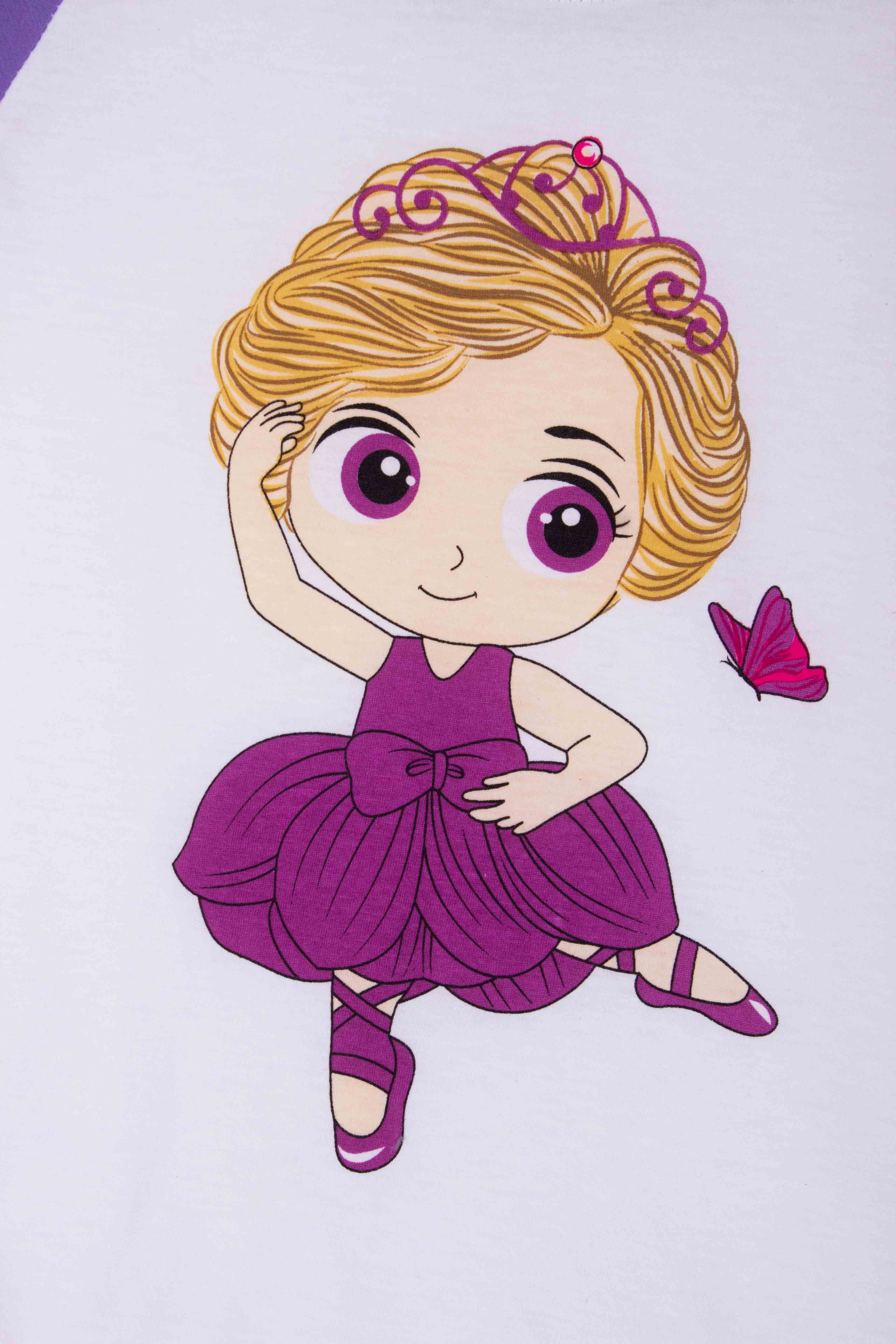 Girl Chasing Butterfly Purple