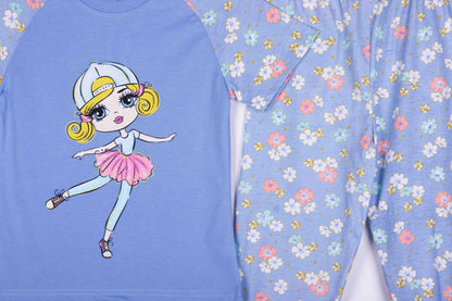 Blue Floral Doll