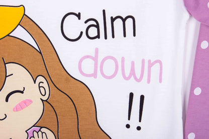 Calm Down Pink Polka