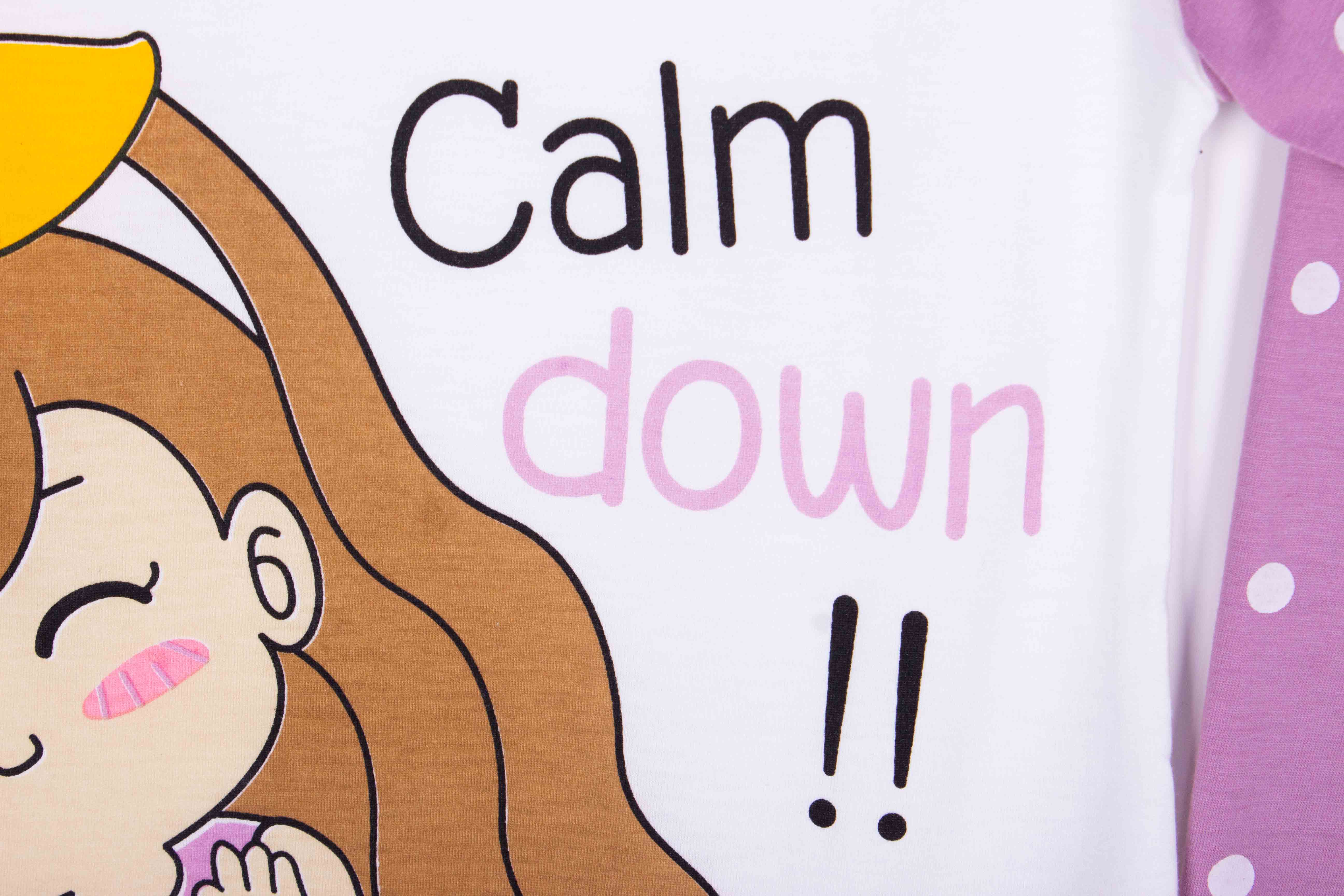 Calm Down Pink Polka