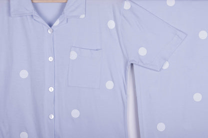 Baby Blue Polka