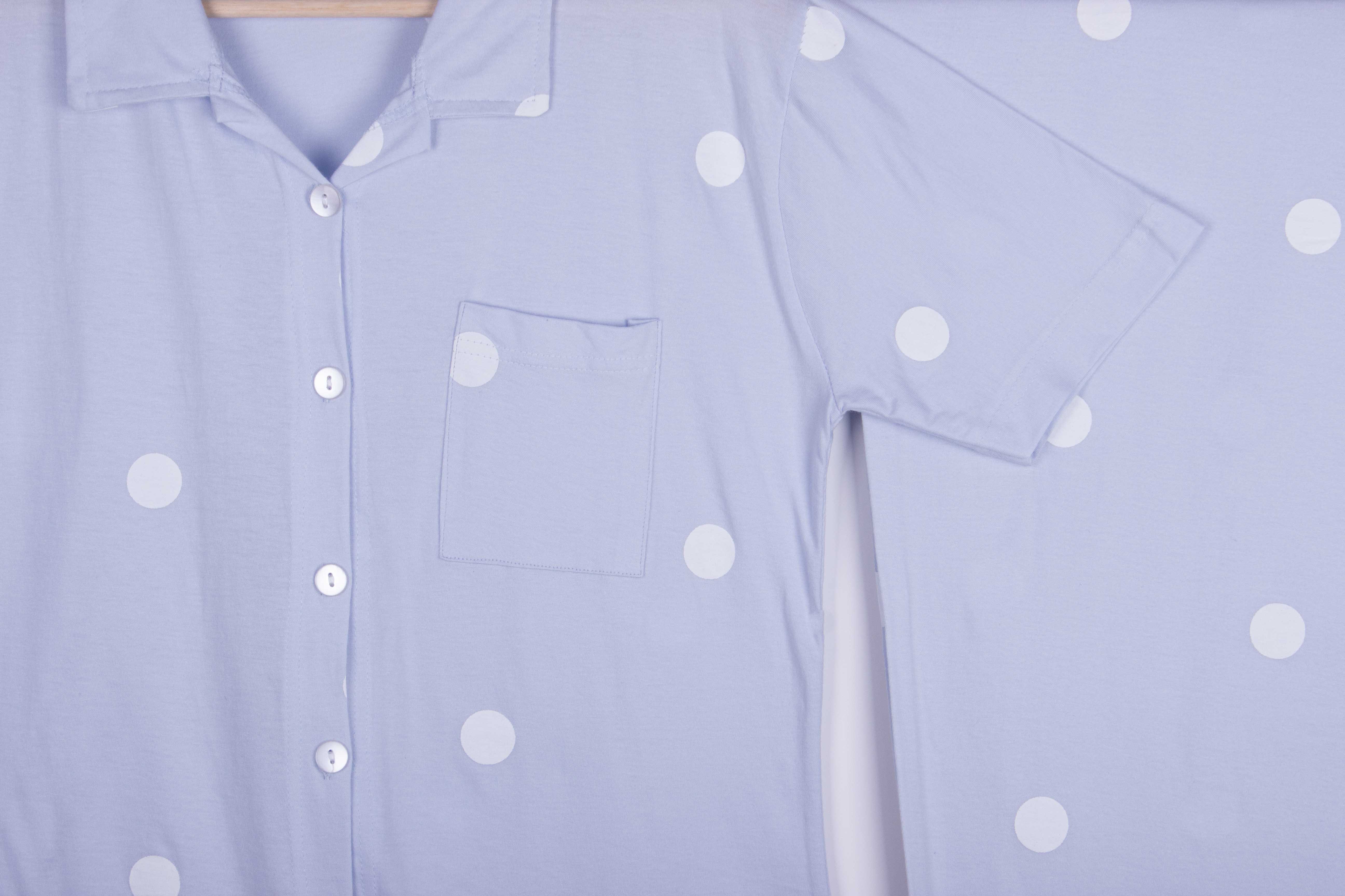 Baby Blue Polka