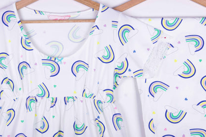 Rainbow Cloud Bermuda Pants