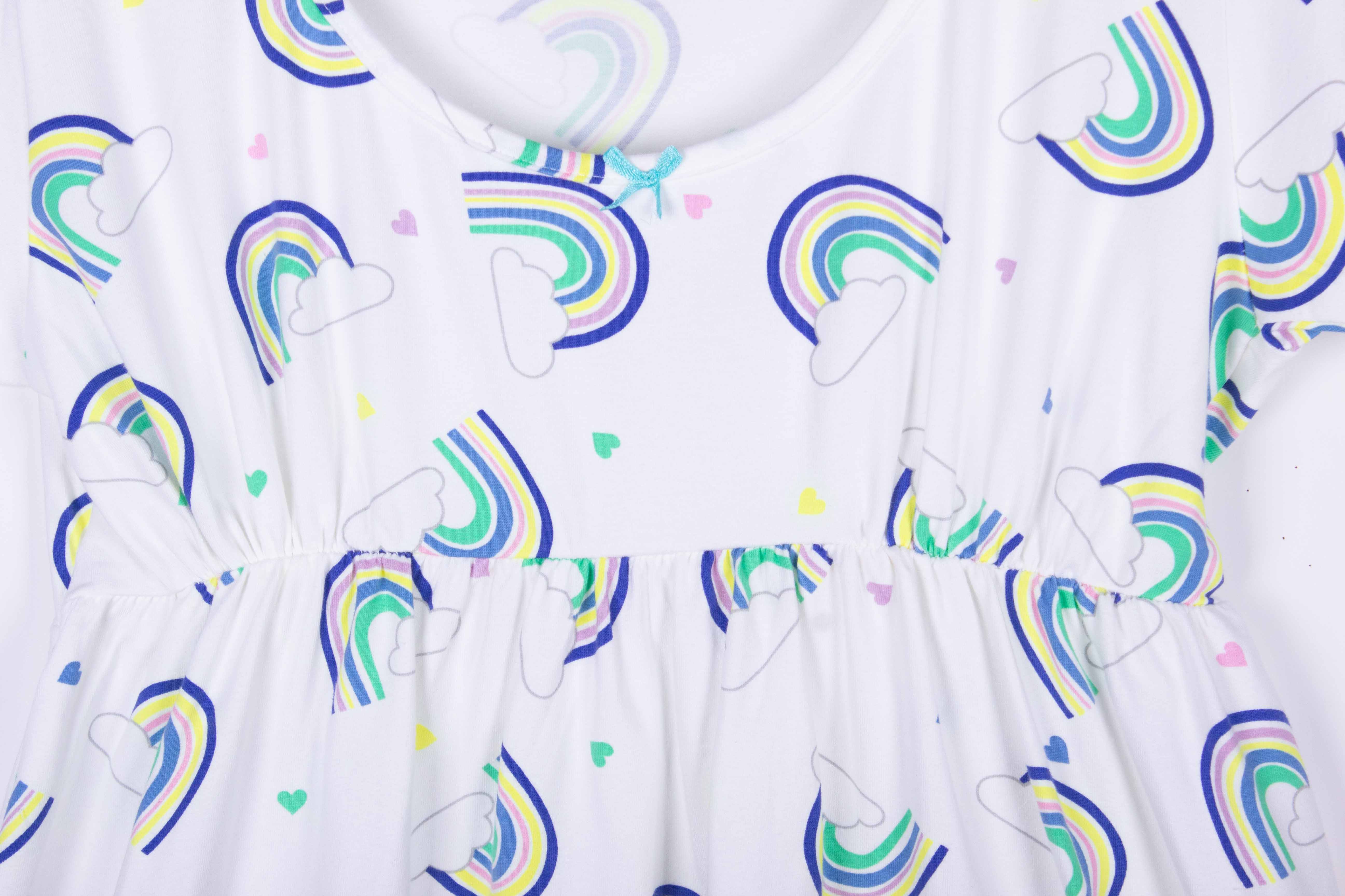 Rainbow Cloud Bermuda Pants