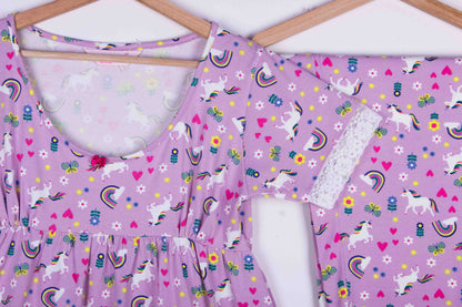 Lilac Unicorn Bermuda Pants