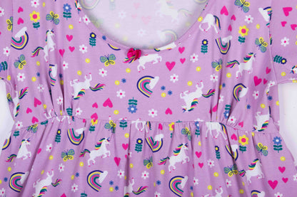 Lilac Unicorn Bermuda Pants