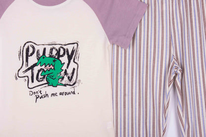 Purple Dino Town Stripes