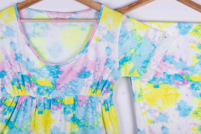 Pastel Tie Dye Bermuda Pants