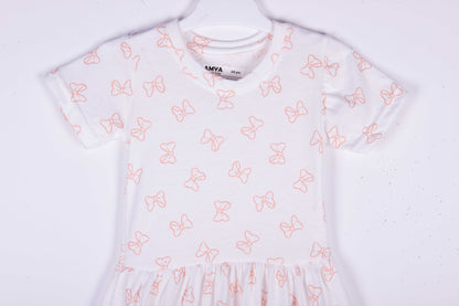 Peachy Minnie Mouse Bows Dress