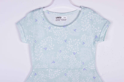Sky Blue Floral Dress