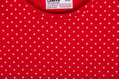 Classy Red Polka Dress