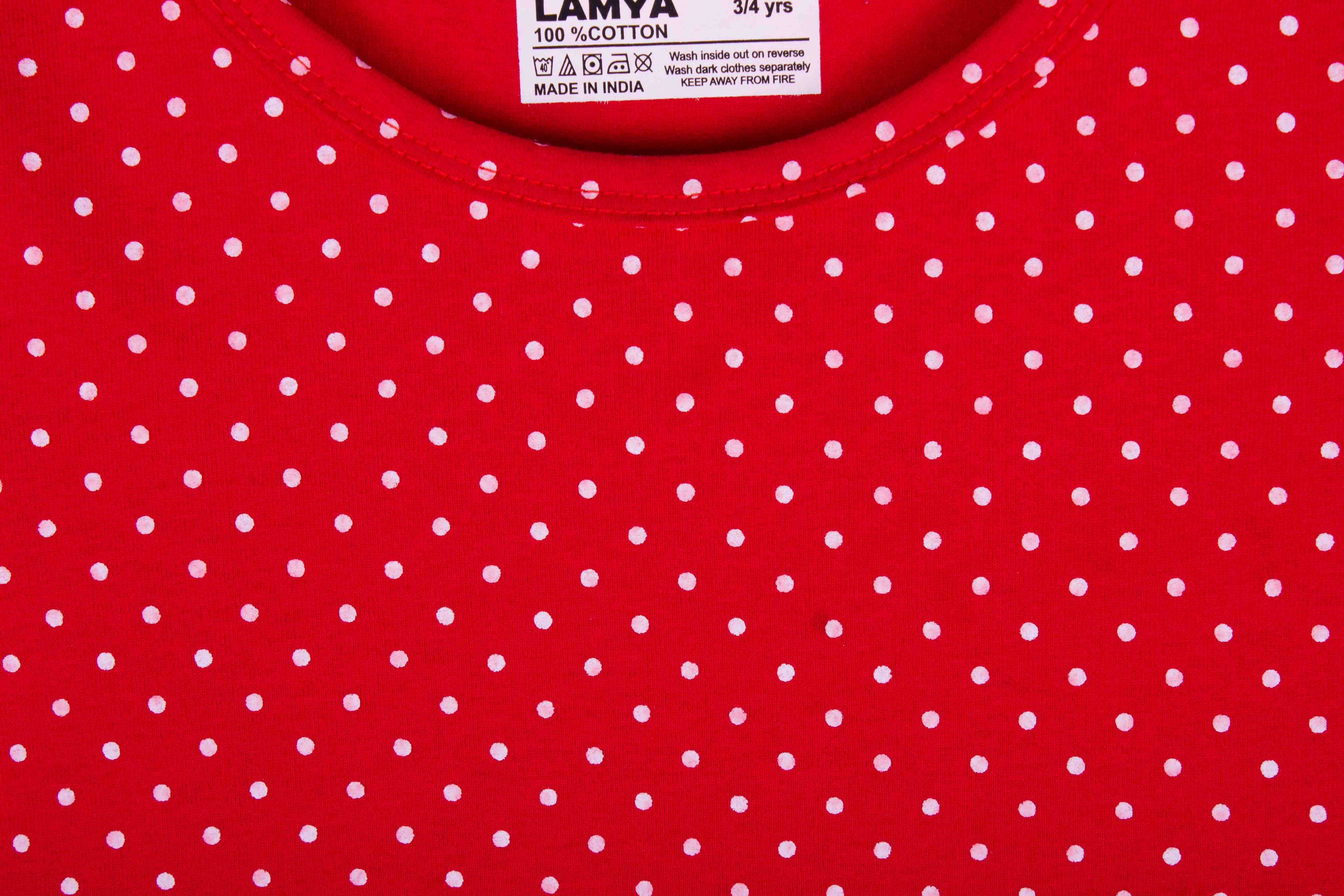 Classy Red Polka Dress