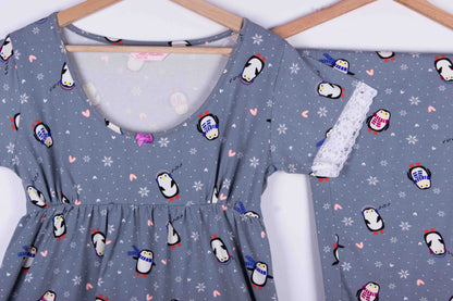 Penguin in Snow Bermuda Pants
