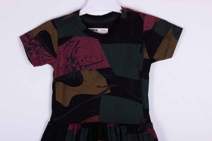 Abstract Midnight Dress