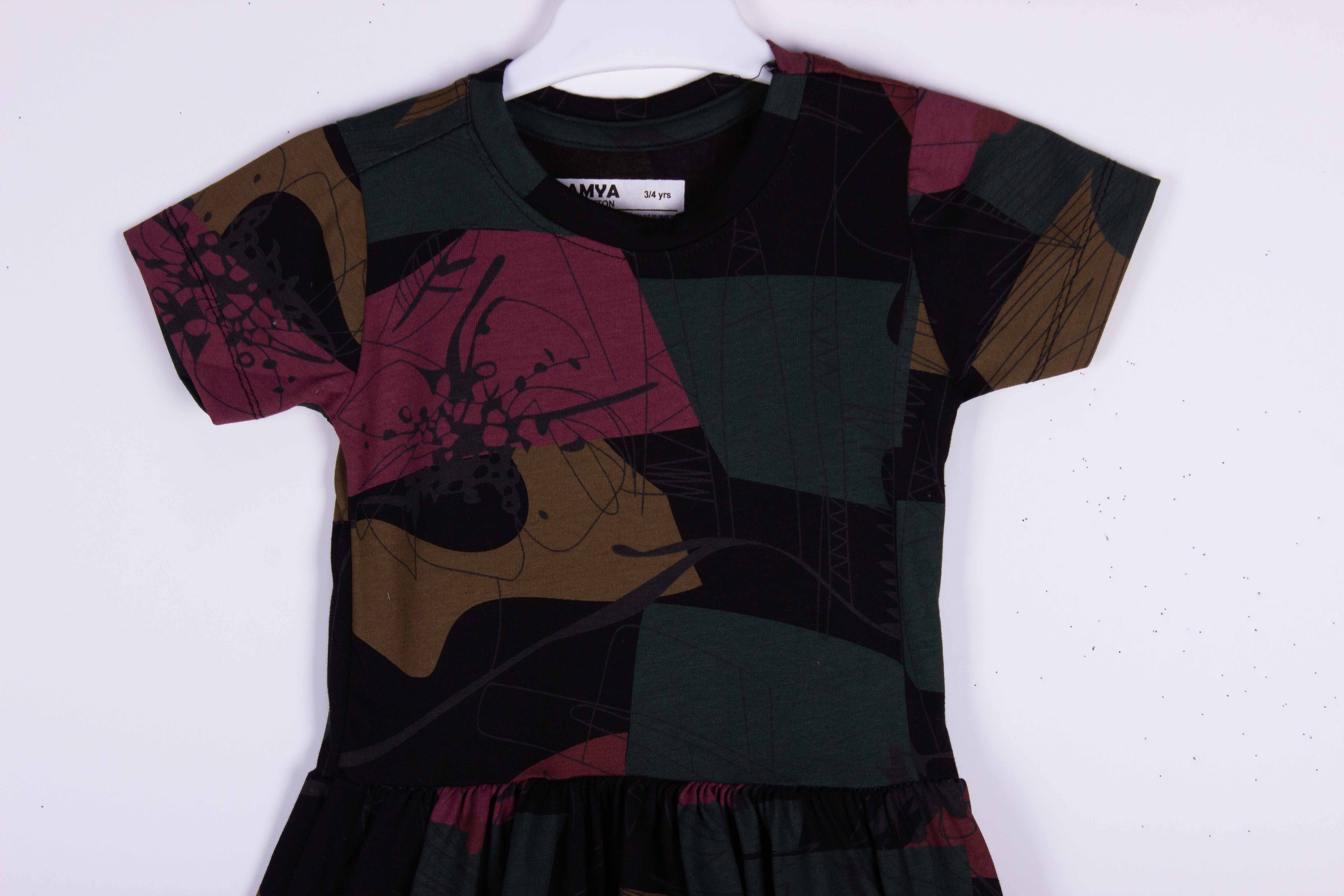 Abstract Midnight Dress