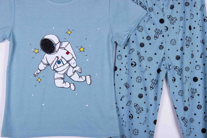 Blue Floating Astronaut