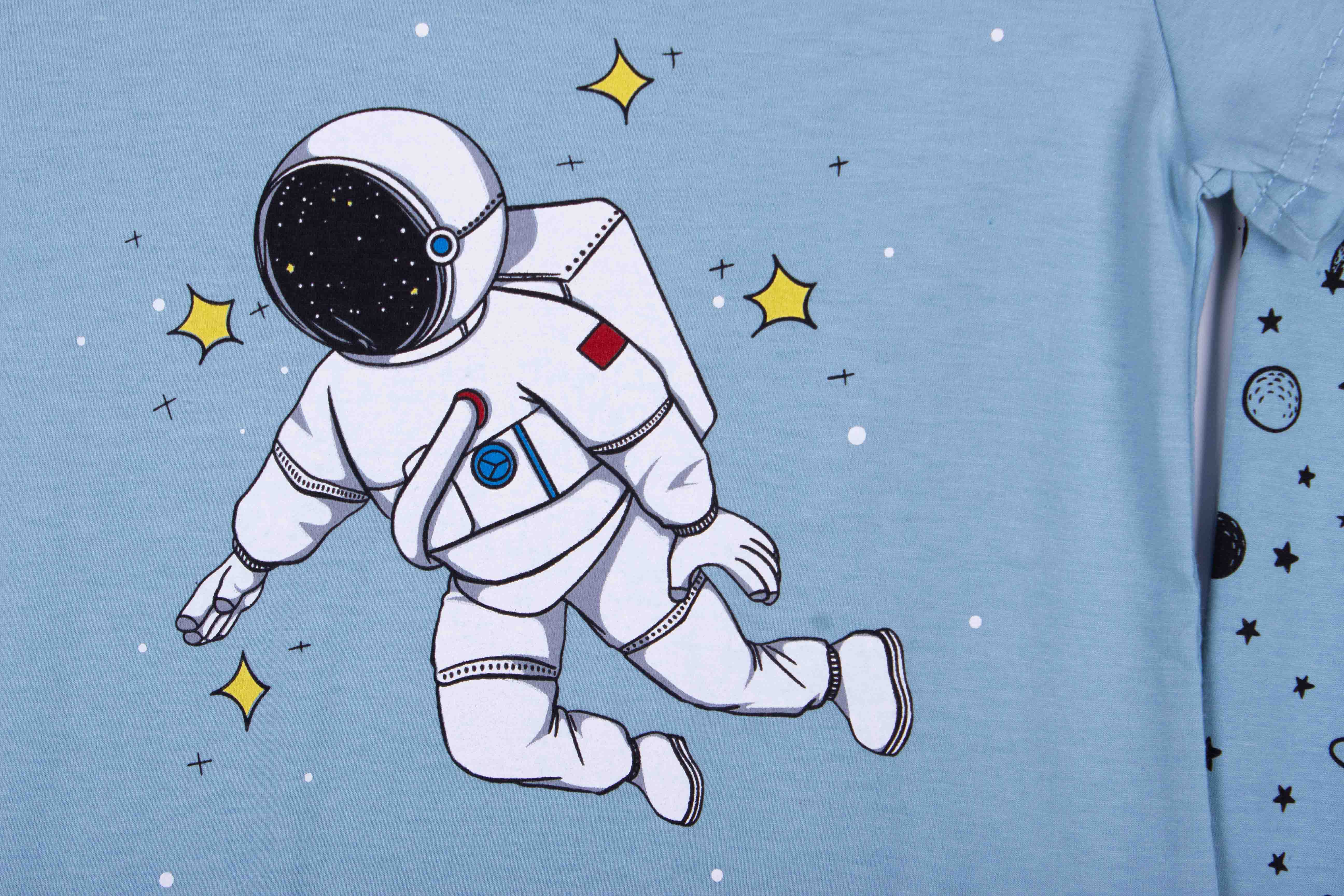 Blue Floating Astronaut