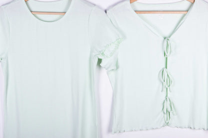 3 pc Chic Mint Rope Tie Shorts