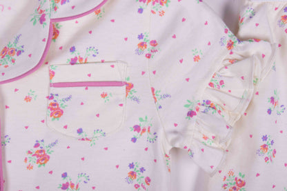 Floral Pink Lining Button Up