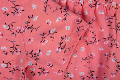 Cotton Pink Floral Shorts