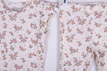 Ruffled Sleeve Cute Floral