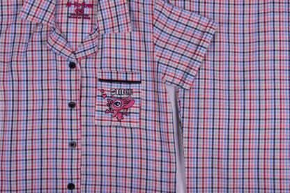 Stitch Checks Tie Down Button Up