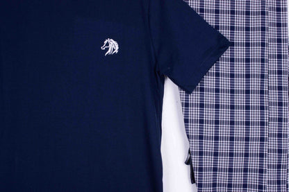 Navy Blue + BlueWhite Gingham Check (Match with Dads)