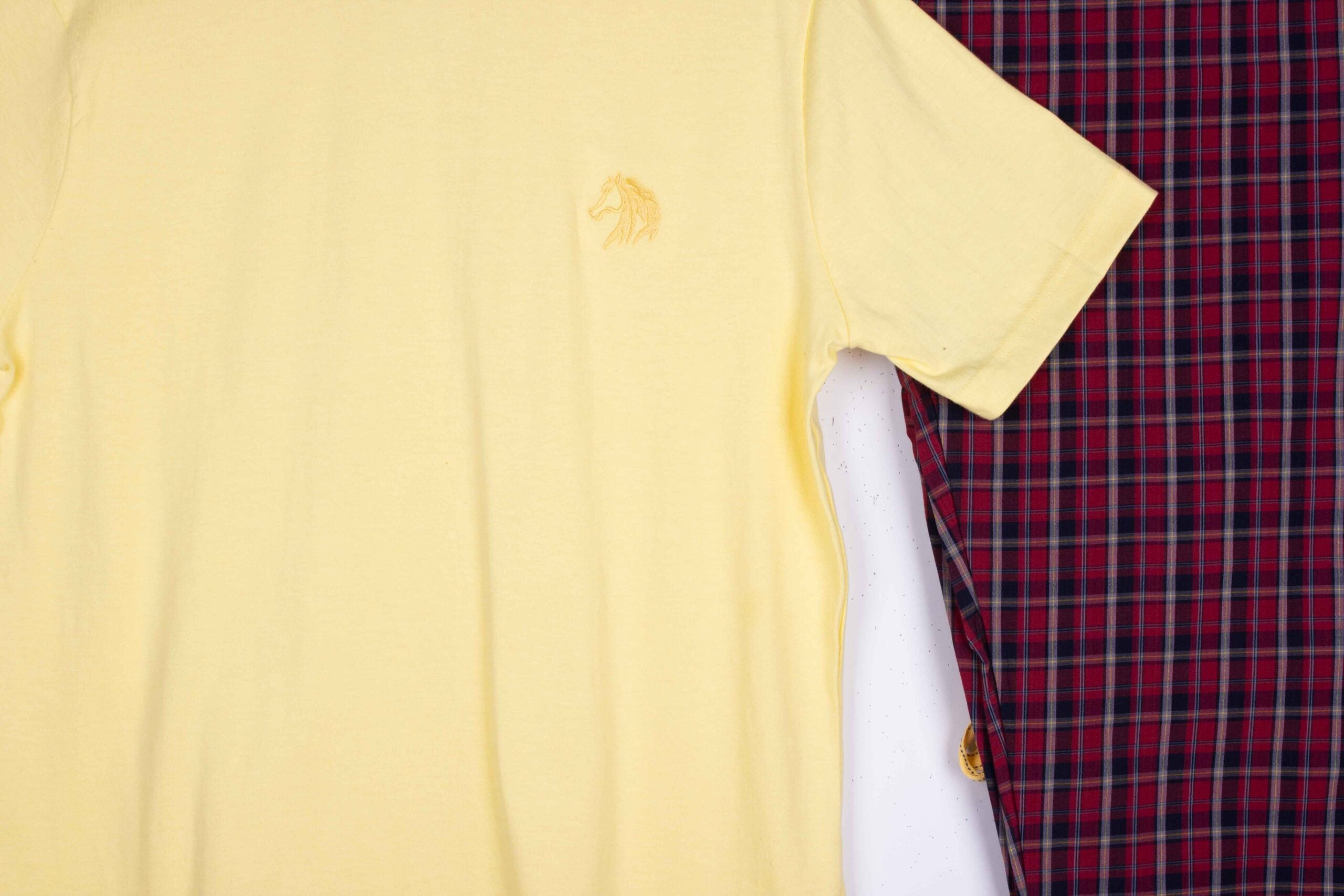 Pale Yellow + Red Tartan Plaid (Match with Dads)
