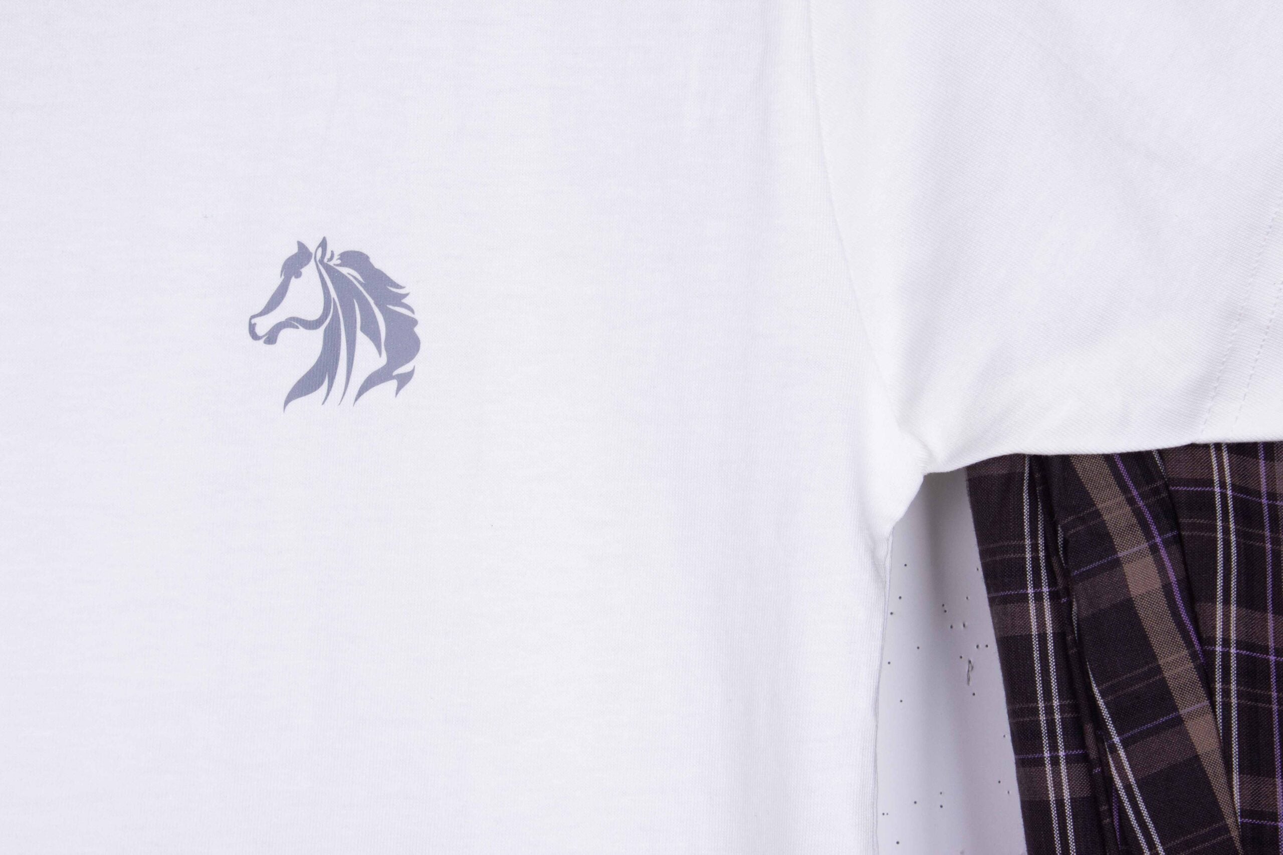Pure White + Earth Tone Plaid (Match with Dads)