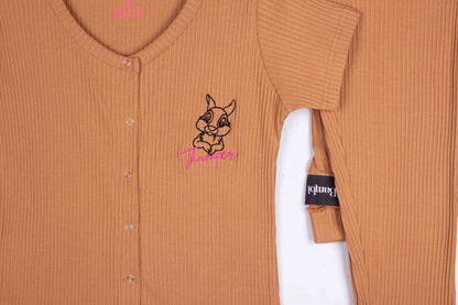 Cozy Thumper (Brown - Ribbed Cotton)