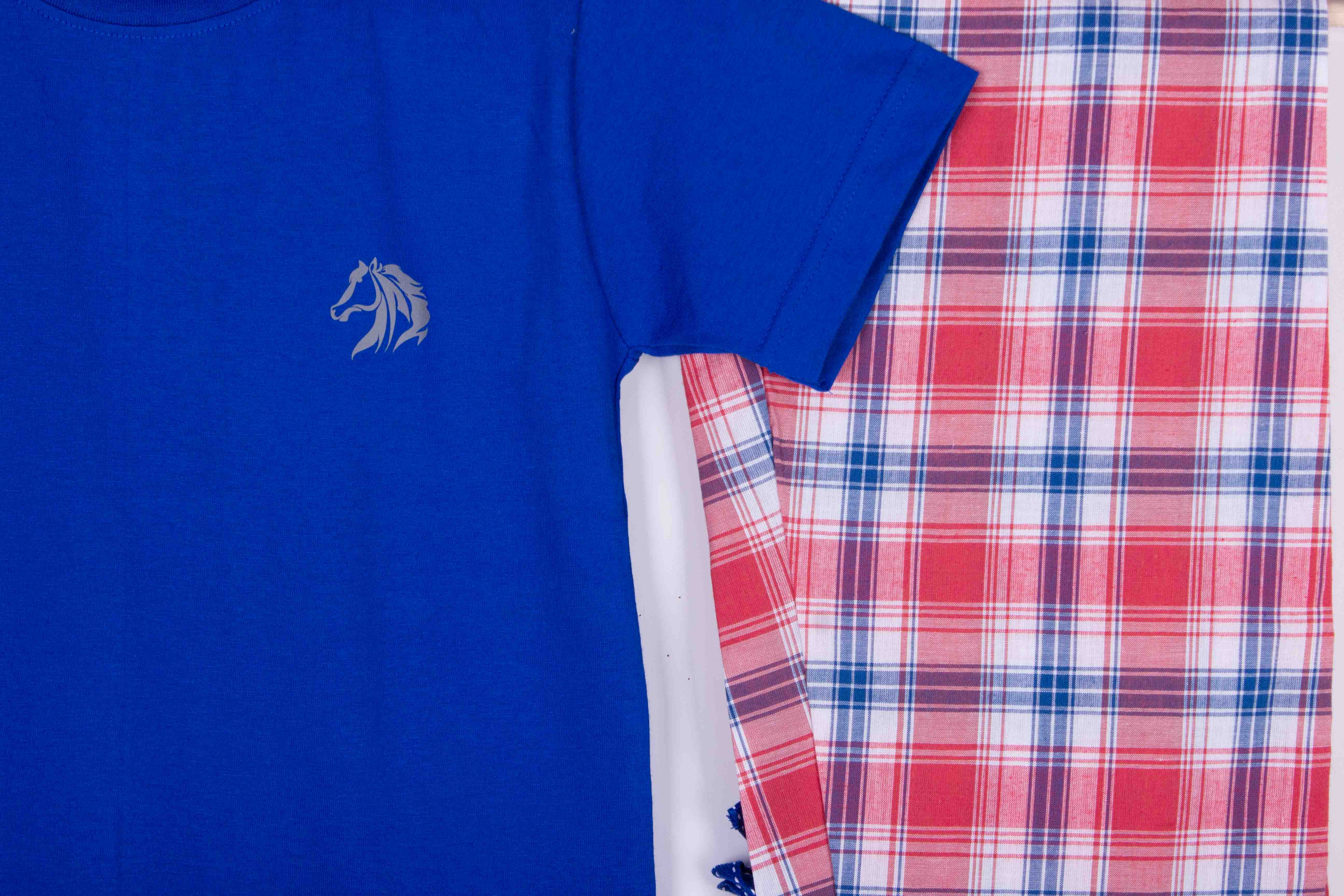 Royal Blue Red Plaid Pajamas