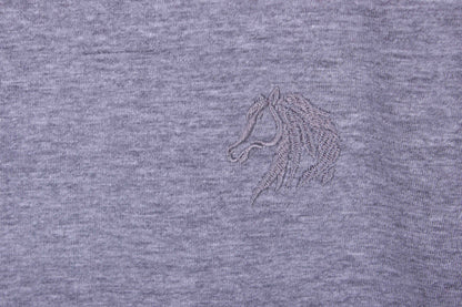 Heather Grey Charcoal Stripe