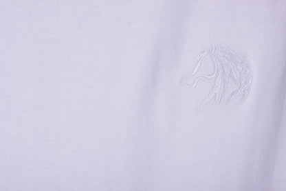 White Tee Cobalt Windowpane Pajamas