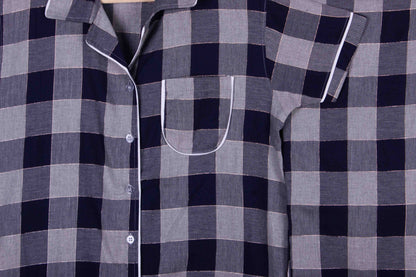 Charcoal Plaid Lounge Set