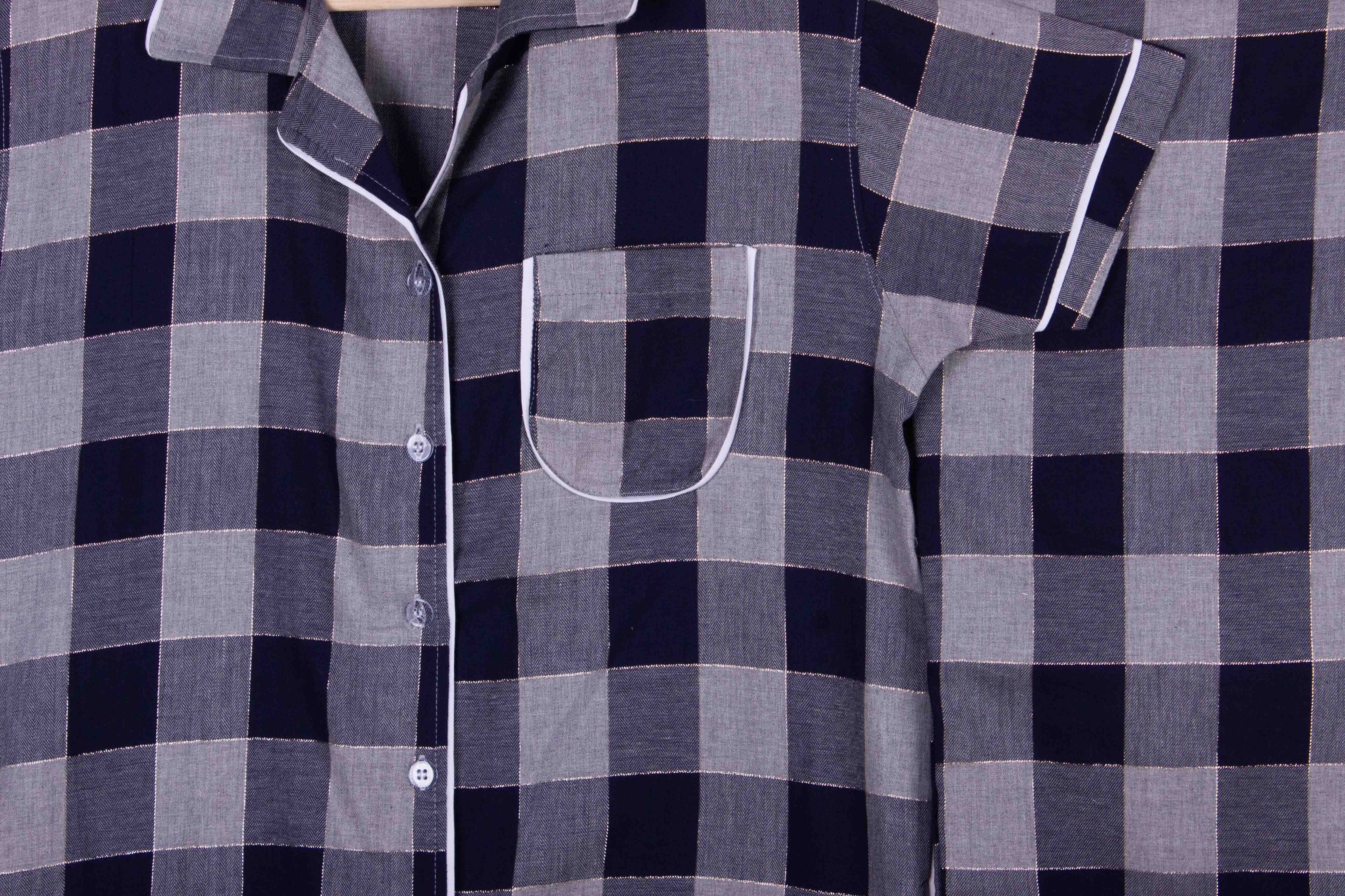 Charcoal Plaid Lounge Set