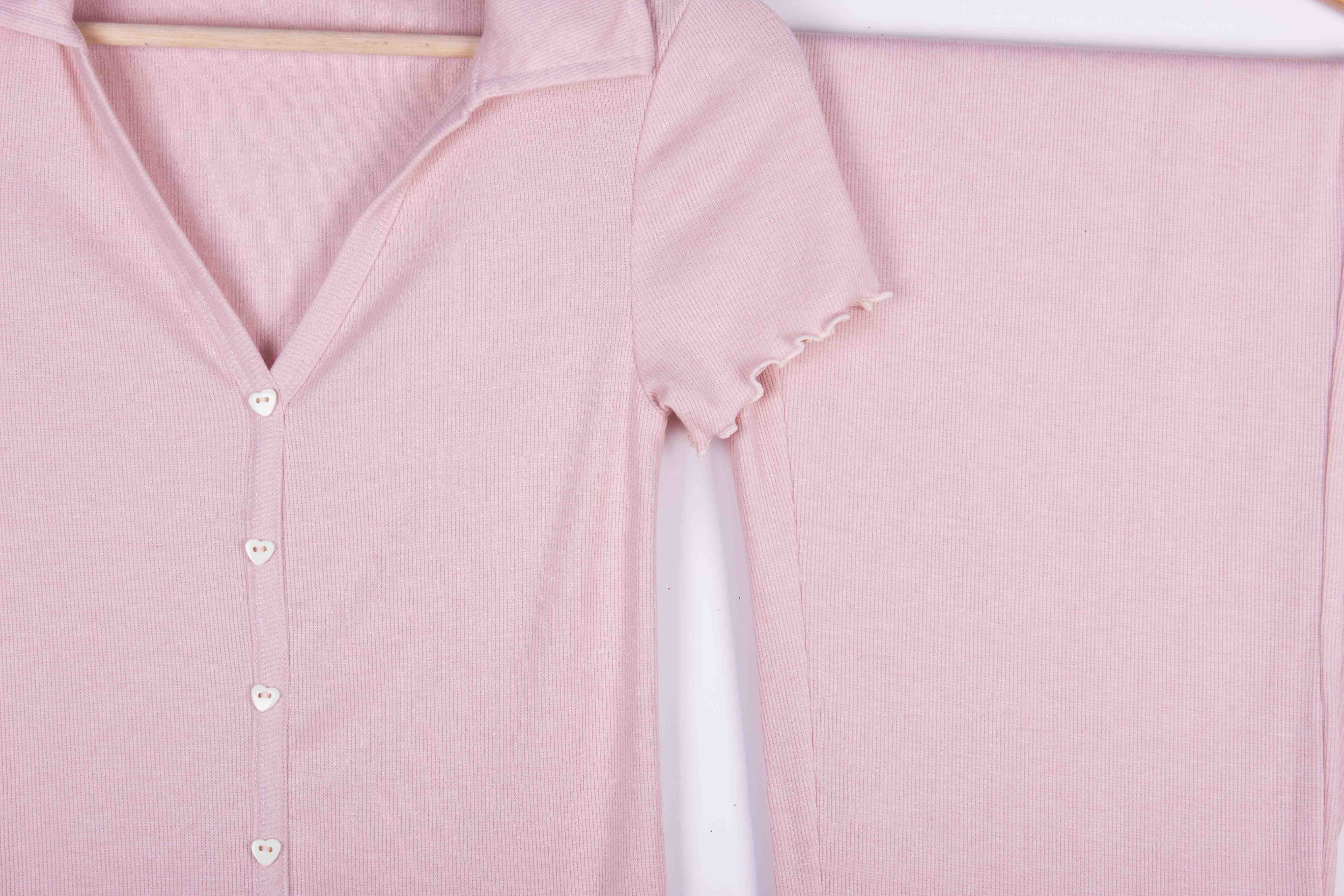 Pink Ribbed Soft Cotton Set