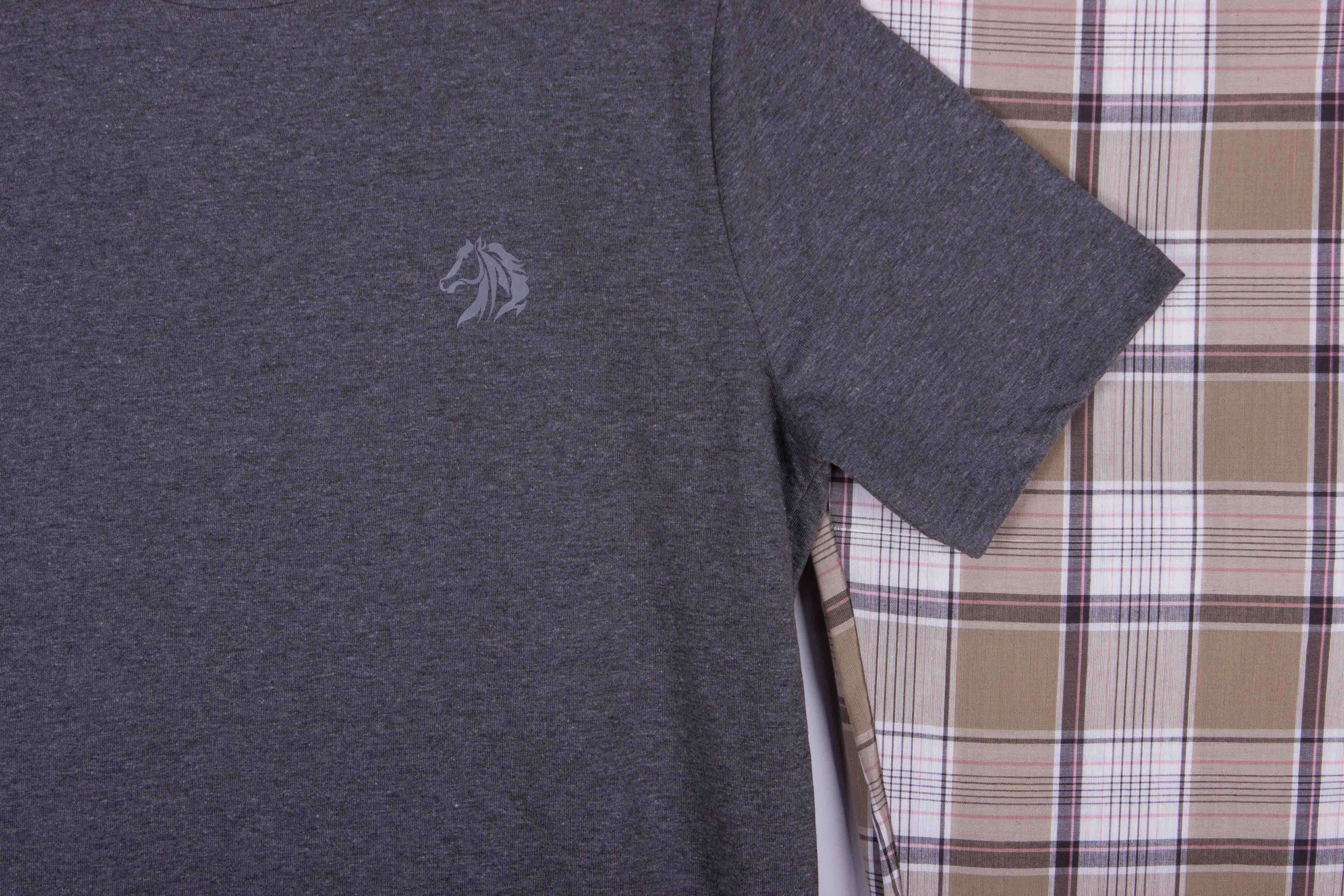 Charcoal Tee Heritage Plaid Pajamas
