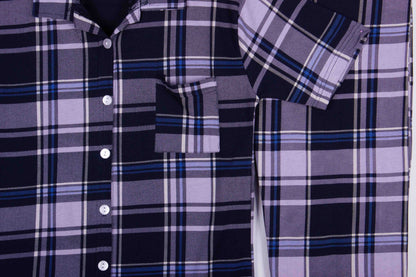 Purple Plaid Lounge Set