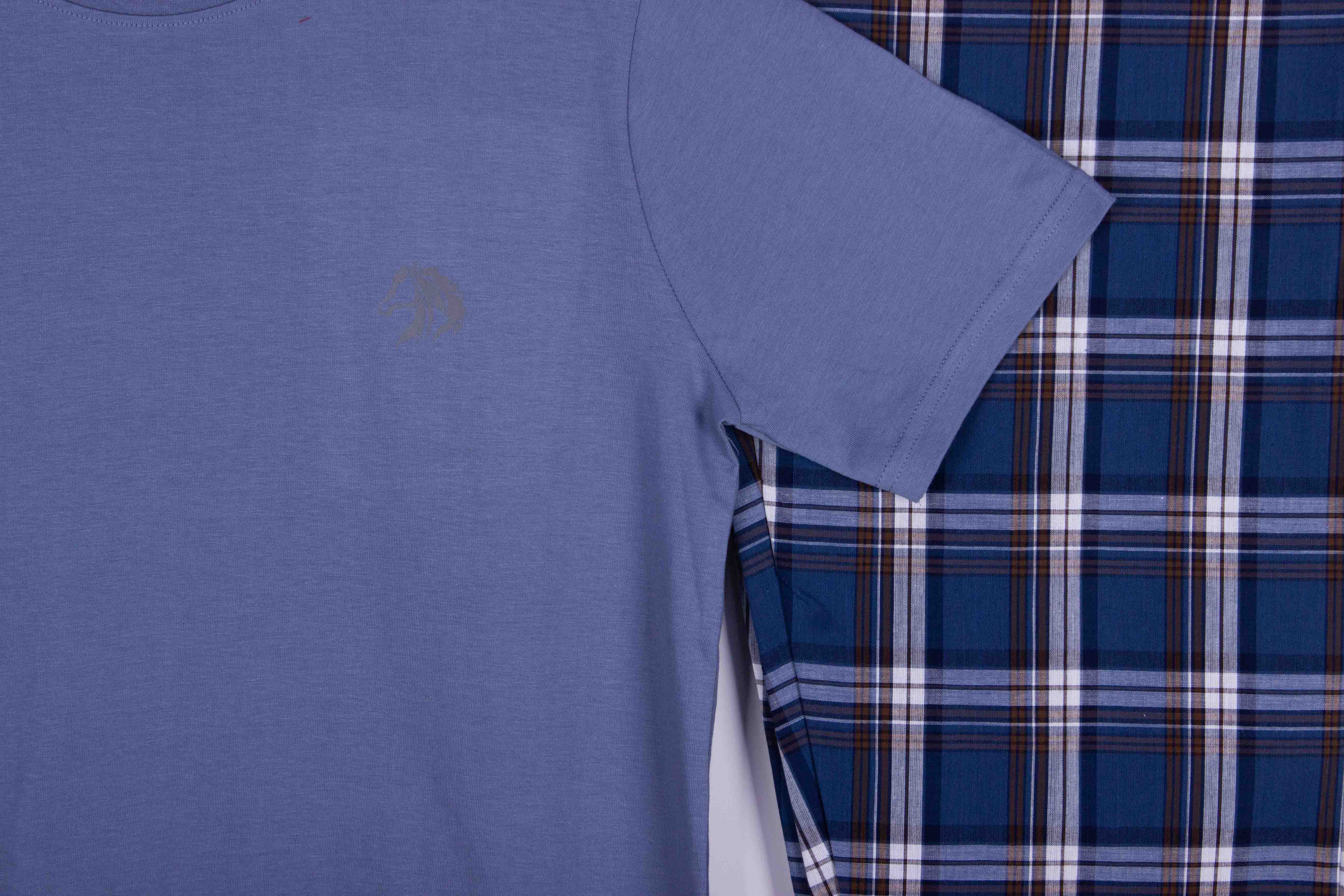 Steel Blue Blue Tartan Pajamas