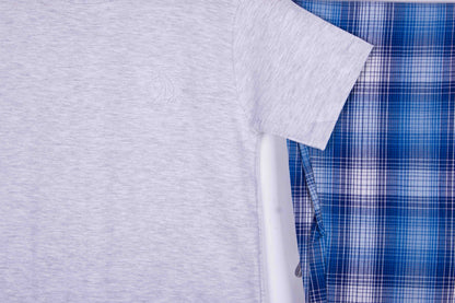 Heather Grey Blue Plaid Pajamas